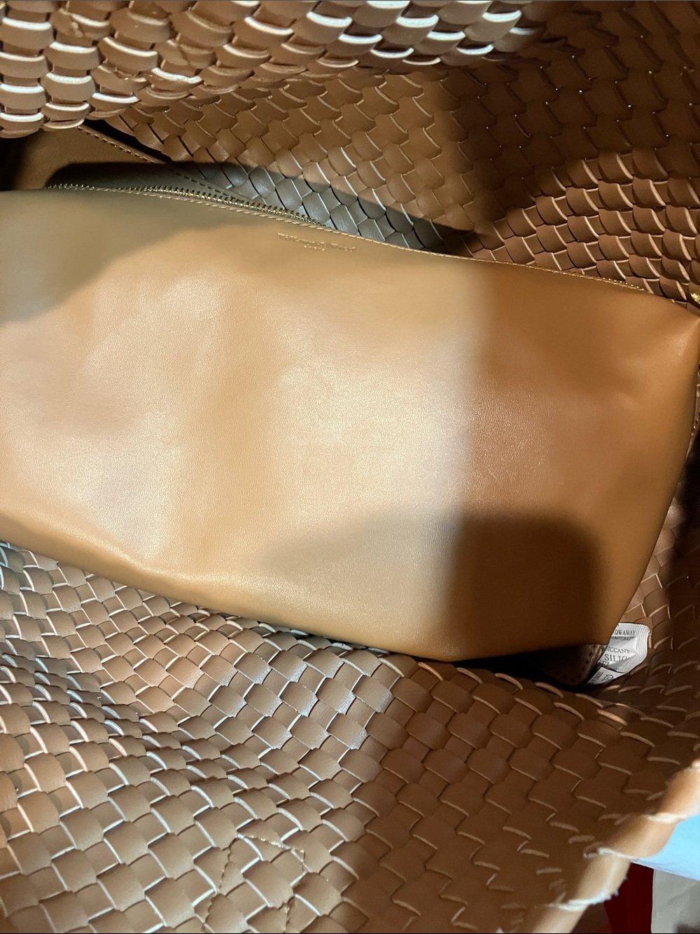 Tiffany & Fred Woven Tote with Tan Leather Pouch - Picture 2 of 16